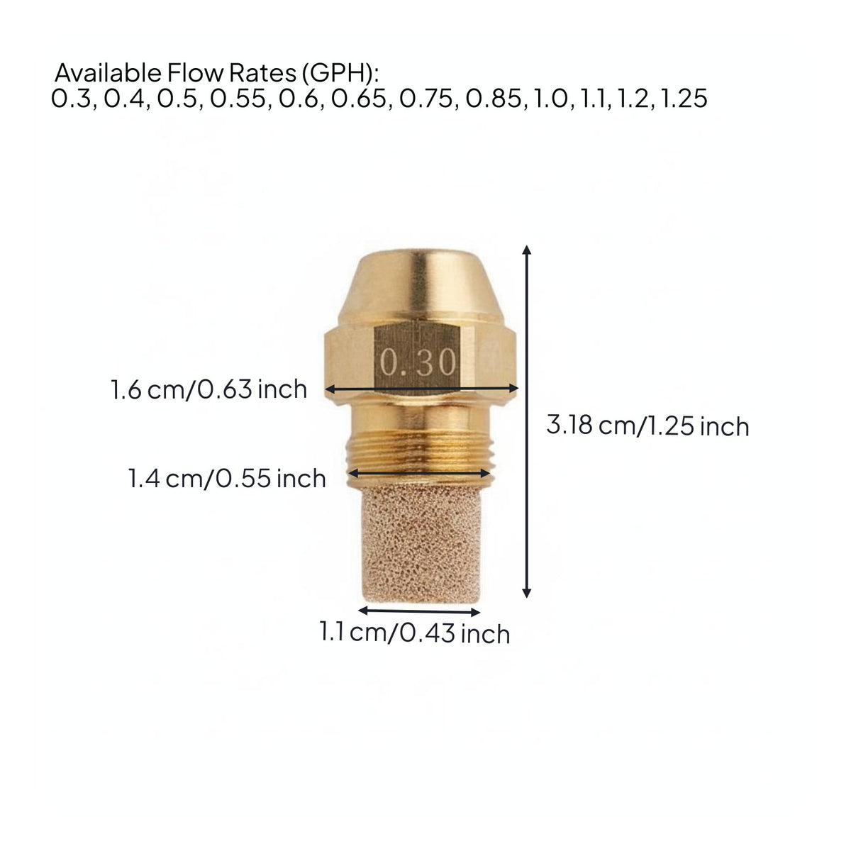 Fine Atomization 60 Degree Burner Nozzle Precision Machined Ethanol Fuel Nozzle for Industrial Burners, Misting Systems