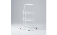 Mobile Snack Display Stand Large Capacity Multi-Layer Floor Standing Shelf Heavy Duty Metal Basket Shelving Unit for Shop Owners, Supermarket, Bedroom