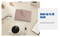 Vintage Card Holder, Slim Multi-Compartment, Anti-Demagnetization, Large Capacity, Women, Bank & Transit Cards