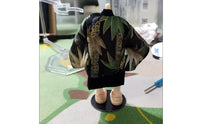 3 Pieces 1:12 Scale  Doll Kimono Outfit Wide Sleeves Black Waist Sash Matching Set