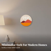 12/24 Hour Format LED Wood Clock Multi-Function Display Wooden Digital Clock Backlight Nightlight for Homeowners, Students, Bedroom, Kitchen
