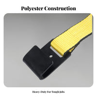 Abrasion Resistant Ratchet Tie down Strap Easy Release 2 Inch Flat Hook Strap for Truck Drivers, Warehouse Workers, Flatbed Trailers, Moving