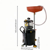 Oil Drain with Measuring Cup 80L Oil Drain Machine Vertical Pneumatic Drainer for Garages
