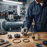 Threaded Air Compressor Regulator Repair Kit Compact Compressor Regulator Repair Kit Portable Oilunrestricted for Mechanics