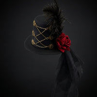 Diminutive Headpiece Hat with Clip Steampunk Fascinator Hat Decorative Fascinator for Women, Halloween