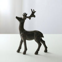 Deer Figurine Standing Deer Statue Compact Decor for Shelf, Mantel, Christmas