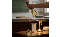 Brass Hand Call Bell with Wooden Handle Handheld Brass Hand Bell Polished for Teachers, Collectors, Home Decor, Classroom, Reception Desk