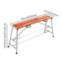 Portable Work Rack Foldable Scaffold with Carry Handles Anti-Slip Folding Scaffold for Contractors, DIY Practitioners, Jobsites