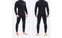 3mm Neoprene Wetsuit Full-Body Front-Zip Wetsuit Front Zip Diving Suit Flexible Apparel Wind-Resistant for Divers, Surfing