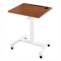 Mobile Electric Standing Desk Rolling Height Adjustable Desk Compact Computer Table Ergonomic for Distant Workers, Students, Home Office, Small Apartments, Living Room