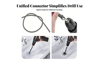Electric Rotary Drain Auger Heavy Duty Steel Cable Drain Cleaner Drill Attachment Flexible Pipe Snake for DIY Enthusiasts, Kitchen, Lavatory