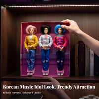 3 Pieces Male Band Doll Set Fashionable Finished Fits Music Idols Design Dolls Male Band Member Doll Detailed Finished Fit Male