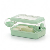 Hamster Cage with Wheel Top-Opening Hamster Habitat with Platform Spacious