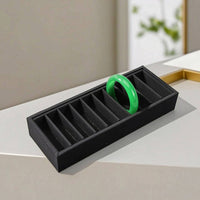 10-Slot Bracelet Tray Flannel Bracelet Display Tray Padded Open-Top for Jewelers, Collectors