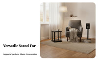 Adjustable Feet Floor Speaker Stand Shock-Absorbing Universal Speaker Stand Heavy Duty Audio Accessory Optimal Listening Height for Audiophiles, Living Room