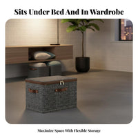 Foldable Underbed Storage container fastener Closure Underbed Bag Large Capacity Home Organization Sturdy fasteners for Students, Homeowners, Families, Under Bed, Bedroom, Dorm Room, Moving