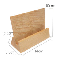 Rectangular Wooden Calendar Stand Slot Design Wooden Card Stand Multifunctional Desk Decor Minimal