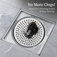 Round Drain for Shower Floor, Stainless Steel Strainer , Tub Cover for Homeowners, 8 Inch
