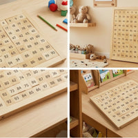 Hundred Board Educational Number Board Numbered Counting Toy with Storage Box for Homeschoolers, Teachers, Homeschool