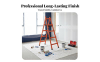 Carbon Steel Folding Ladder Foldable Design Folding Stepladder Stable Heavy Duty Herringbone Ladder for Carpenters, Homeowners, Home, Workshop, Garage