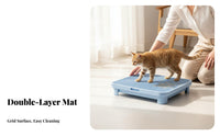 Double Layer Cat Litter Mat Easy to Clean Double-Layer Litter Mat Waterproof Feline Foot Cleaning Step