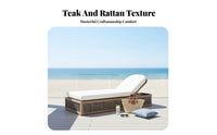 Waterproof Woven Recliner Weather Resistant Lounge Chair Adjustable Backrest Sun Lounger Modern Design for Sunbathers, Homeowners, Hotel Guests, by the swimming pool, Beach, Garden, Backyard