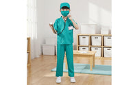 Educational Kids Doctor Costume Realistic Design Kids Doctor Costume Set Comfortable Material Children's Nurse Uniform Easy Care for Boys, Girls