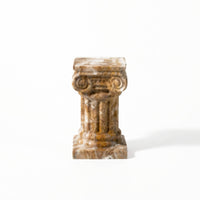 Column Candle Holder Roman StoneTextured Candle Holder Aged Candlesticks for Entryway