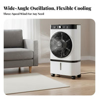 Portable Air Chiller Humidifying Function Twin Air Blower Chiller Three Settings Water Cooling Fan for Homeowners, Office Workers