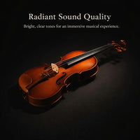 Student Violin with Spruce Top and Jujube Tailpiece, Full Size 4/4 Violin Set with Case for Beginners, Learning Violin, Music Education