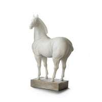 Horse Sculpture Compact Horse Figurine Naturalistic Collectible Figurine for Office, Entryway