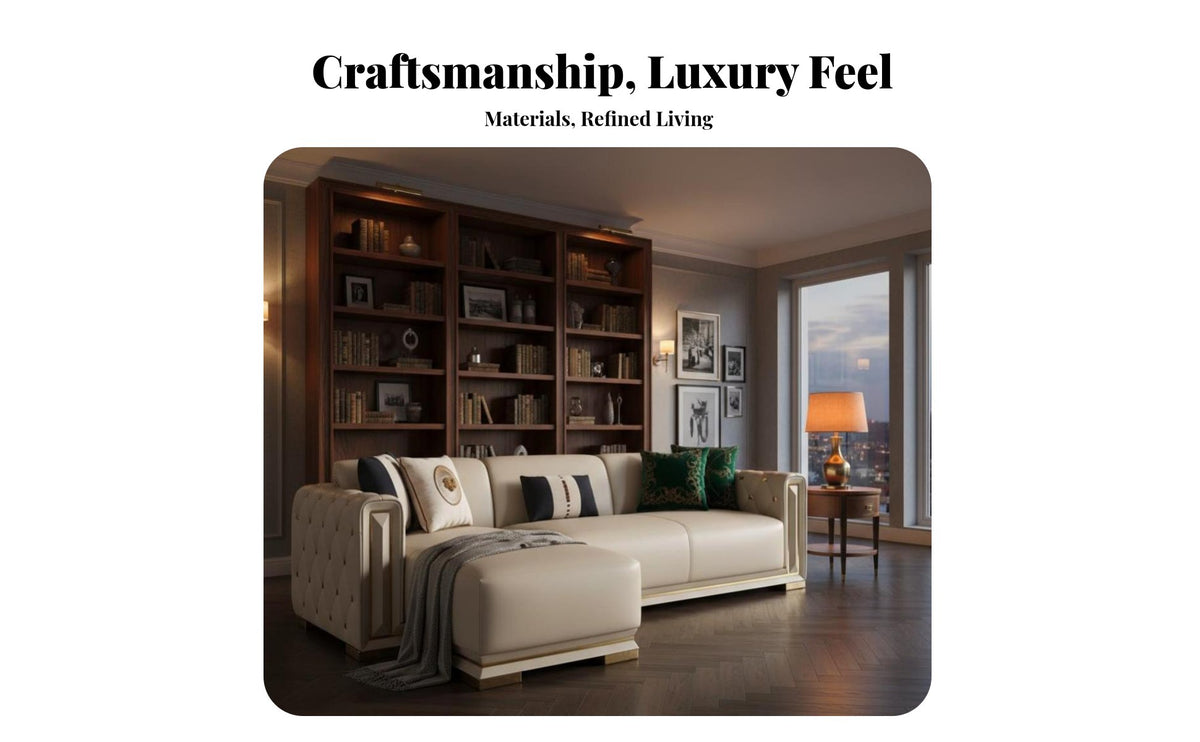 Multi-Seater Leather Sectional Italian design Sofa Post-Modern Design Living Room Furniture for Families, Movie Lovers, Villa, Lounge Area, Large House