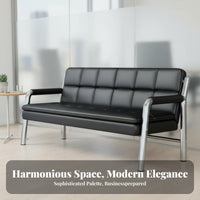 Minimalist Design Couch, Armchair, and Table collection space-saving Size Sofa Set Reception Seating for Office Managers, Business Owners, Clients, Lounge Area, Waiting Room
