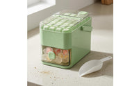 28-Cell Ice Tray Bin Set Single-Layer Ice Storage Box Viewing Window PP Material