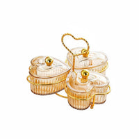 Dustproof Heart Shaped Snack Box Set Compartmentalized Design Multi Compartment Serving Platter Nordic Design for Hosts, Coffee Table, Party