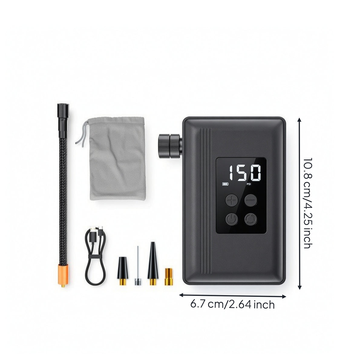 Electric Cycle Pump Cordless Tire Inflator Portable and Convenient Portable Air Compressor for Cyclists