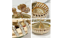Candy Box with Lid Faceted Storage Container with Lid Compact Organizer for Tabletop