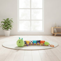 Caterpillar Toy with Music Multifunctional Caterpillar Toy with Crinkle Soft Textured for Infants, Tummy Time, Crib
