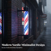 Illuminated Haircut Pole High Brightness Haircut Pole Lamp Rotating Salon Sign Energy Saving Rotating Striped Lamp Attractive