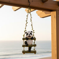 Long-Lasting Resin Climbing Creature Figurine Weather Resistant Creature Rope Ladder Decor Detailed Craftsmanship Wall Sculpture Creative Design for Garden, Outdoor, Balcony, Patio