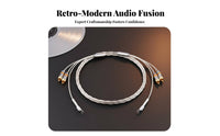 Phono RCA Cable with Ground Wire Twisted Pair Braiding for Vinyl Enthusiasts