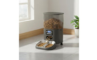 Automatic Pet Feeder Detachable & Easy to Clean Double Bowl Pet Feeder Portion Control Large Capacity Food Dispenser for Vacation, Travel