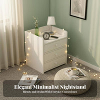 Minimalist Design 2-Drawer Bedside Table Modern design 2-Drawer Nightstand space-saving Size Bedroom Furniture adaptable Use for Apartment Dwellers, College Students, homeowners, Dorm Room, Entryway, Closet