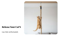 Adjustable Height Floor-to-Ceiling Cat Pole System Multi-Level resting spotes Floor-to-Ceiling Cat Pole Sisal clawing Surfaces Pet Furniture Sturdy Construction for felines, Apartment Dwellers, Indoors, Living Room, Bedroom