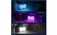 4 Pieces Compact Car Ambient Light Wireless Car Interior Light Bright Under-Dash LED Lights Color-Changing for Trunk