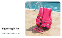 High Buoyancy child's Patterned Life Jacket Buoyant Aquatic Safety Gear Lightweight Design Flotation Vest Adjustable Straps for Children, Toddlers, Beginner Swimmers, Rafting, Swimming Pool, Water Park, Boating