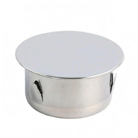 Flat Top Locking Tab Drain Cap Silver Finish Insert-Style Drain Stopper for Pipe Sealing