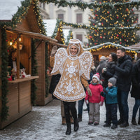 Gingerbread Angel Costume Deluxe Gingerbread Costume Easy to Wear Seasonal Attire for Actors, Themed Character Gatherings