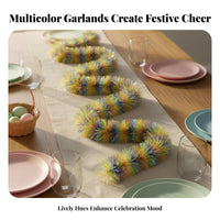 Easter Tinsel Boa Festive Colorful Tinsel Garland Multicolor Party Streamer for Event Organizers, Families, Parties, Layout, Home Decoration
