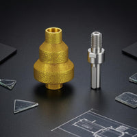 Chamfering Diamond Step Drill Bit Abrasive Stepped Cone Drill Bit Wear-Resistant Tapered Reamer Gold-Colored